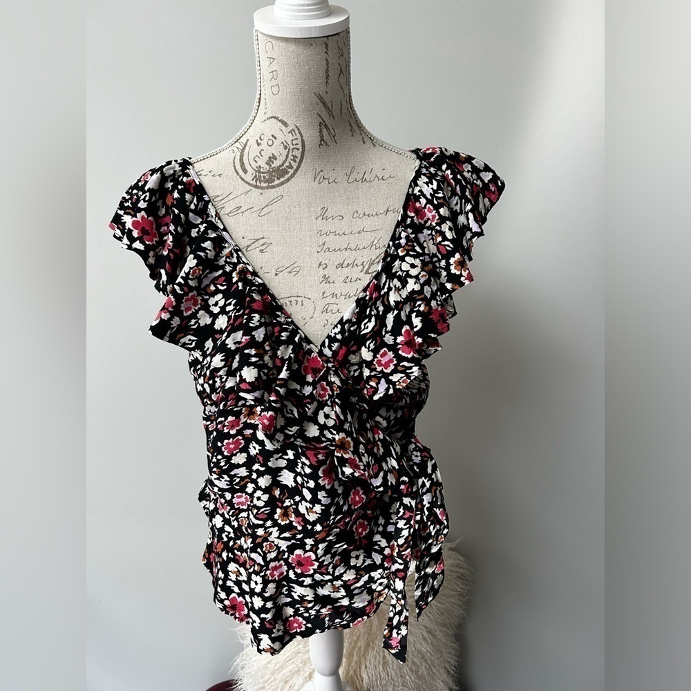 Sophia Vegera wrap peplum top